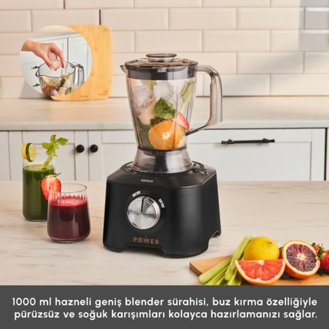 Karaca Mastermaid Power 10 In 1 Mutfak Robotu Black