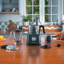 Karaca Mastermaid Power 10 in 1 Matte Black Mutfak Robotu Blender Seti 2000w