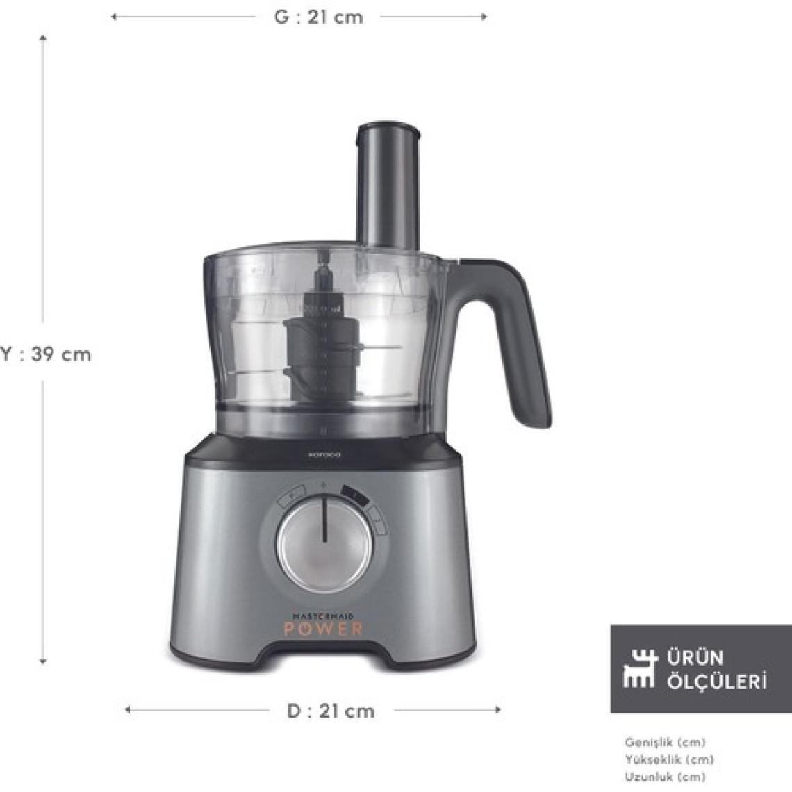Karaca Mastermaid Power Multifunctional 10 in 1 Galaxy Grey Gıda Hazırlama Seti