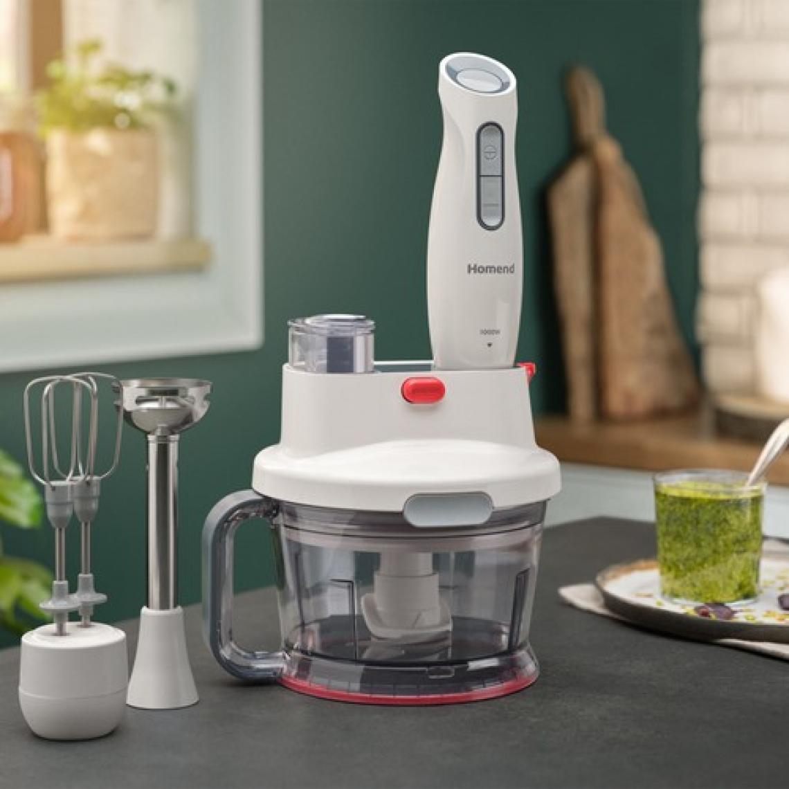 Homend Functionall 2804H 1000 W Beyaz Mutfak Robotu