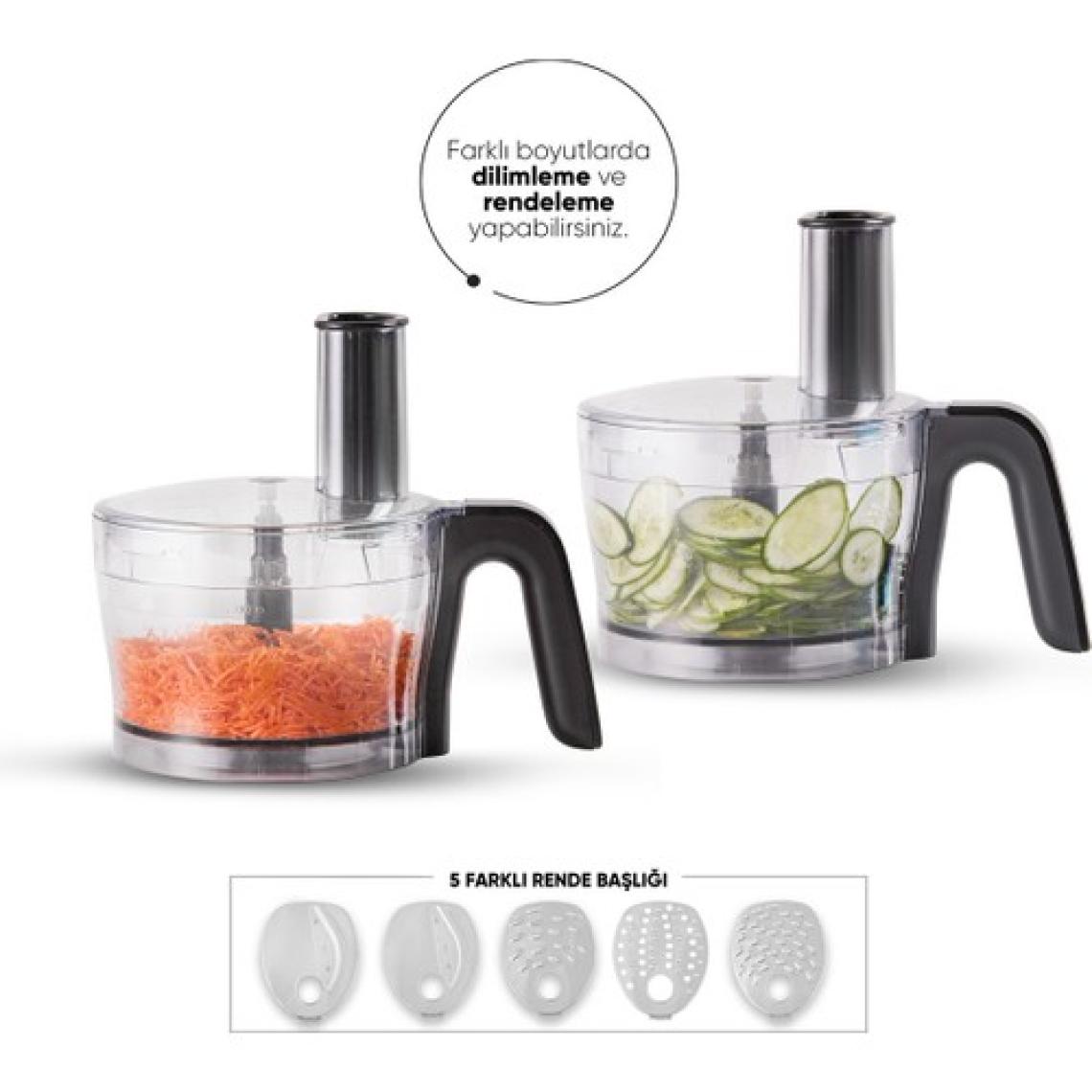 Karaca Mastermaid Power Multifunctional 10 in 1 2000 W Gıda Hazırlama Seti Kırmızı
