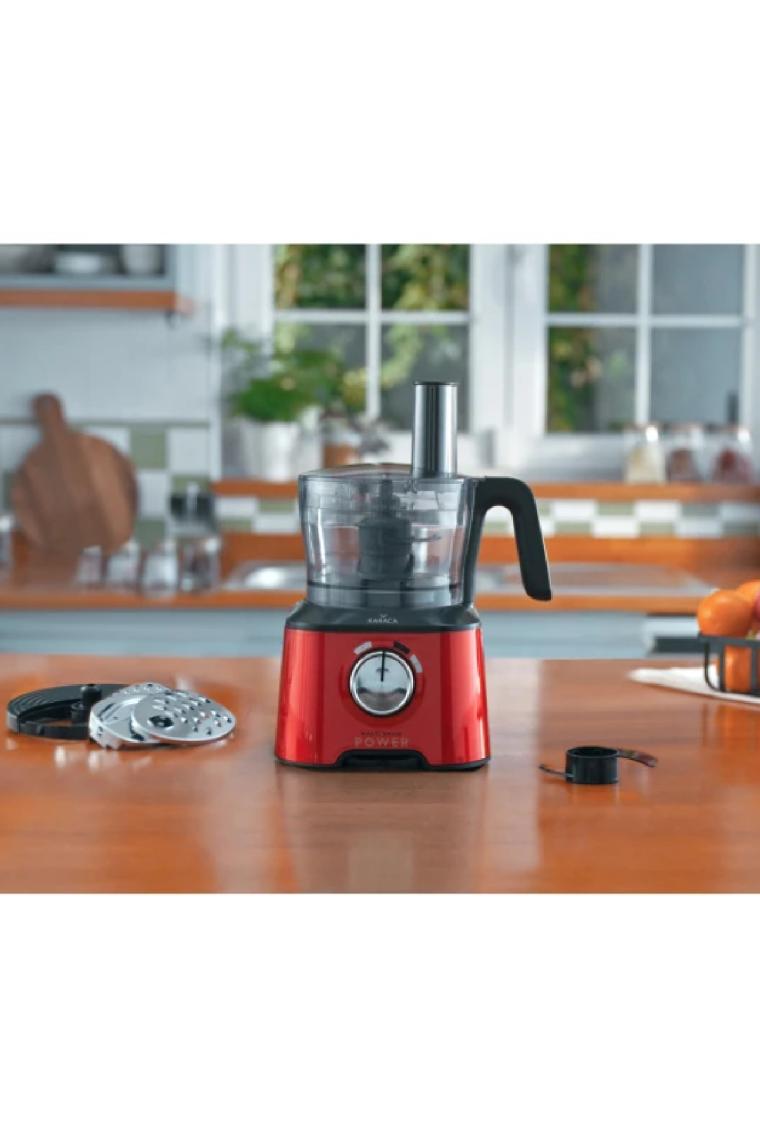 Karaca Mastermaid Power Essential 2000 W Mutfak Robotu Kırmızı