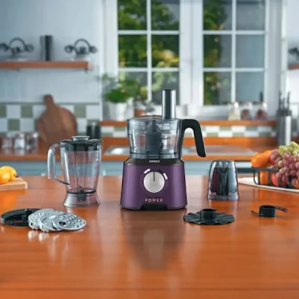 Karaca Mastermaid Power Multifunctional 10 İn 1 Grape Purple Mutfak Robotu, Blender Seti 2000w