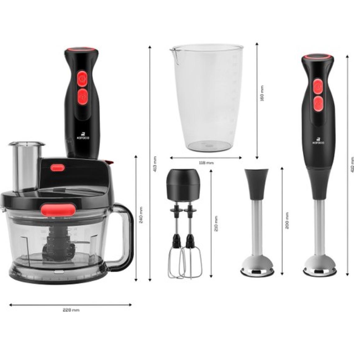 Karaca Pro-Multimax Black Red 2000 W Mutfak Robotu