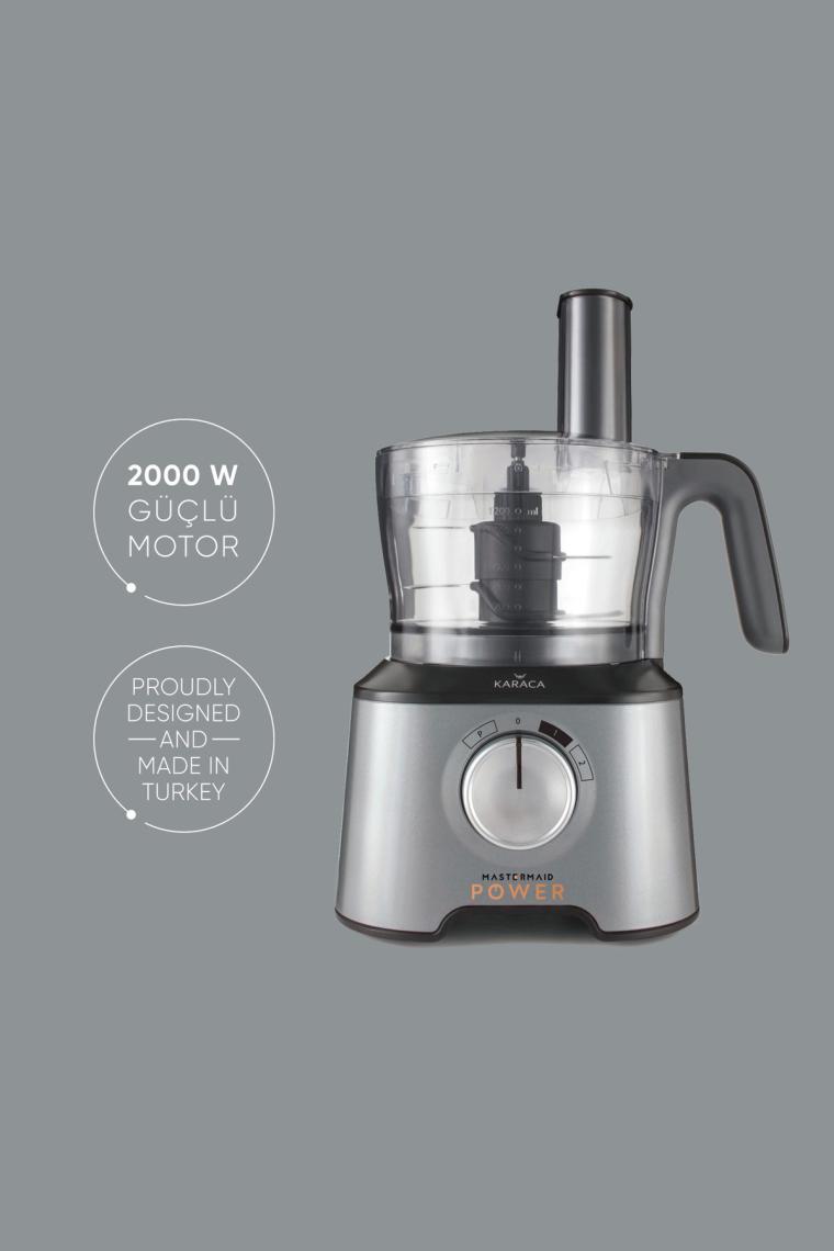 Karaca Mastermaid Power Multifunctional 10 in 1 Galaxy Grey 2000 W Gıda Hazırlama Seti Gri