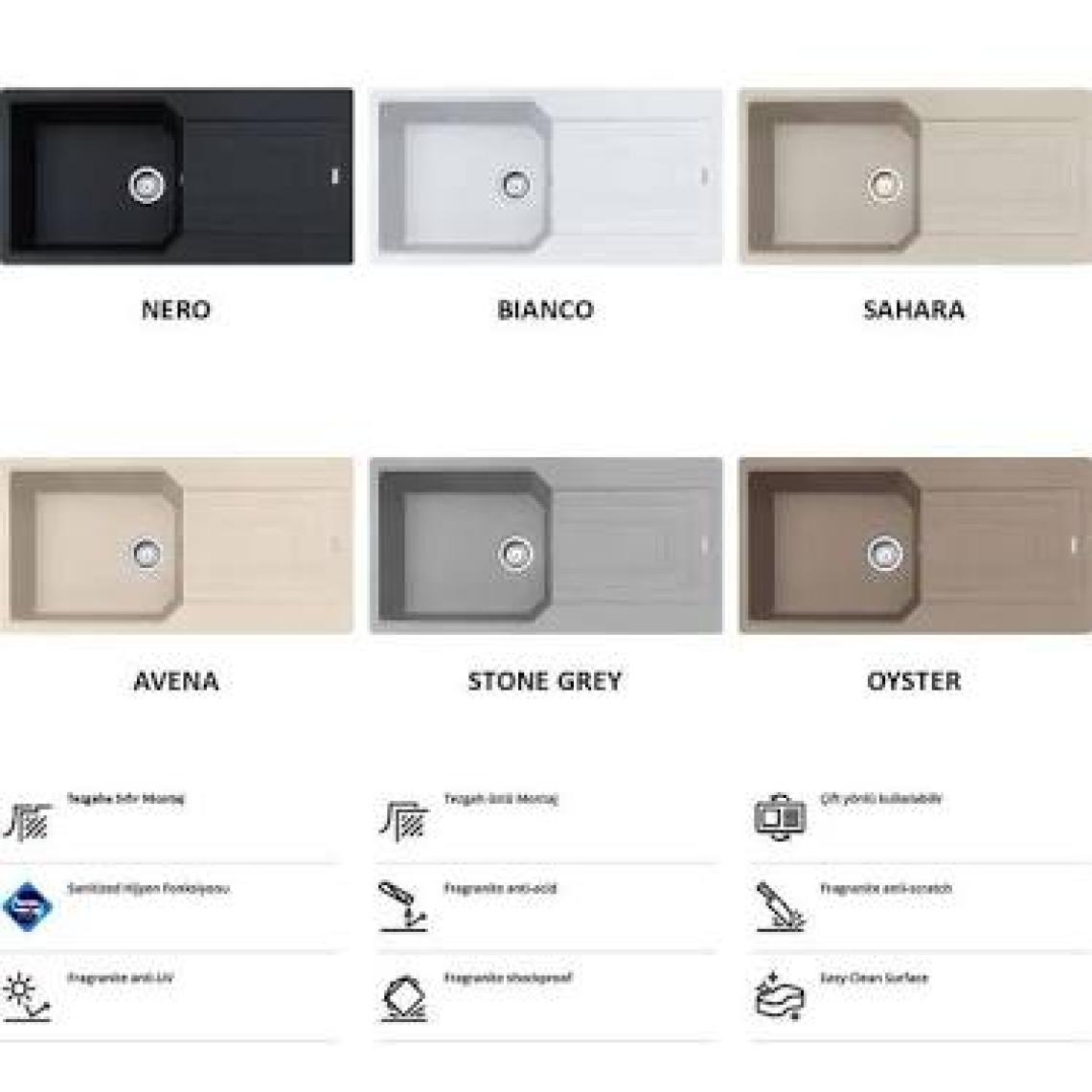 Franke Urban Ubg 611-100 Bıanco Granit Evye