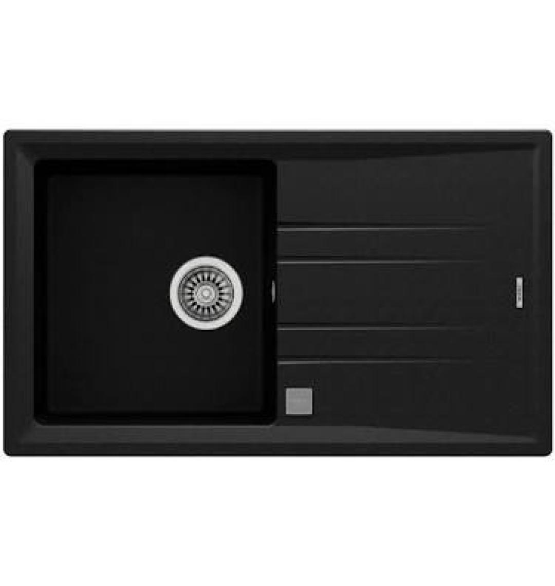 Teka STONE 50 B-TG METALLIC BLACK Ankastre Kumanda Sifonlu Granit Eviye Metalik Siyah 86 cm 115330024