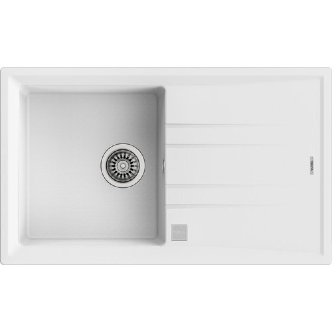 Teka STONE 50 B-TG WHITE Ankastre Kumanda Sifonlu Granit Eviye Beyaz 86 cm 115330026