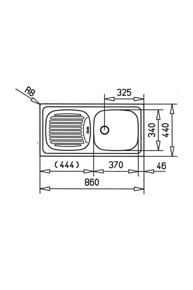 Teka EBM 45 Mikroketen Sol Çelik Eviye