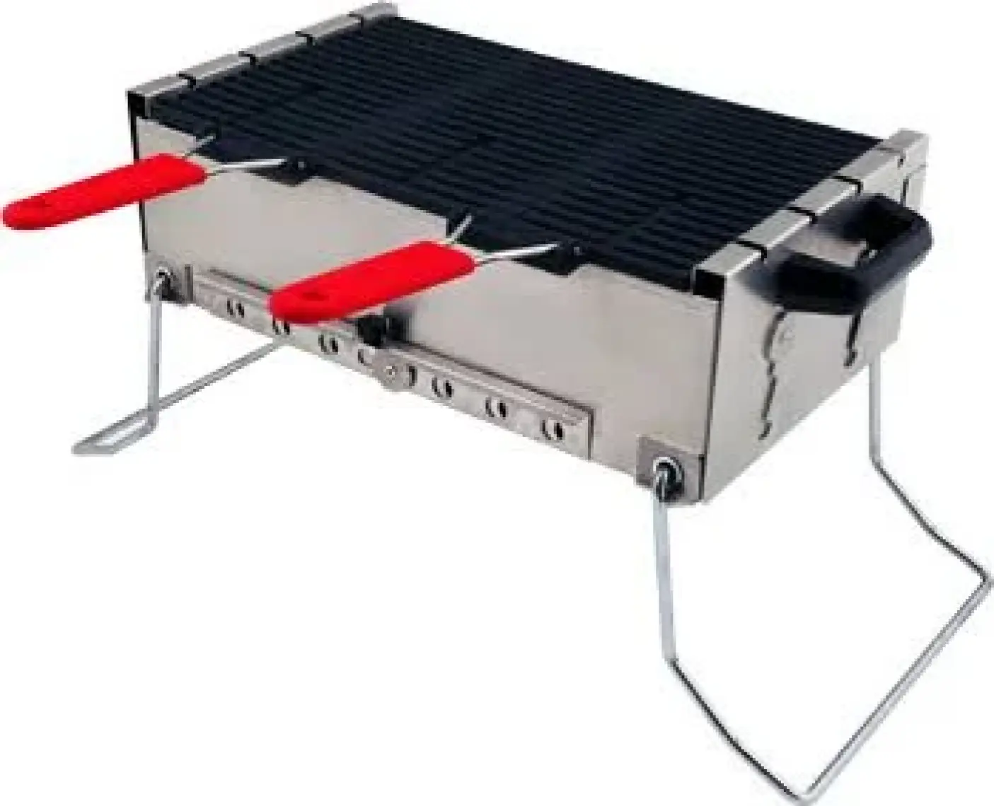 Lava Demir Döküm 40X25 cm Çift Silikon Saplı Dikdörtgen Mangal Izgarası