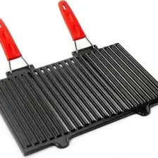 Lava Demir Döküm 40X25 cm Çift Silikon Saplı Dikdörtgen Mangal Izgarası
