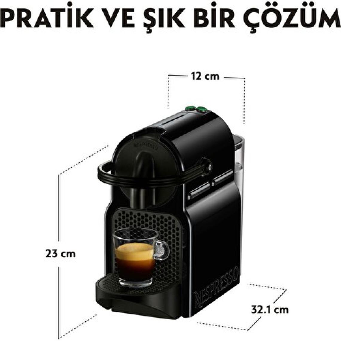 Nespresso İnissia D40 Kahve Makinesi,Black