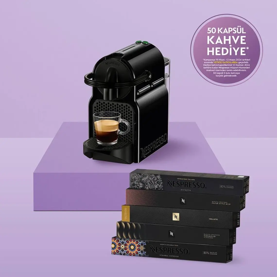 Nespresso İnissia D40 Kahve Makinesi,Black