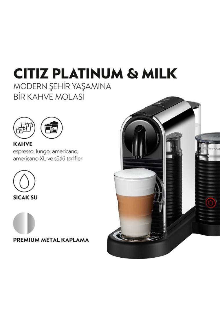 D145 Citiz Platinum Kahve Makinesi ve Süt Köpürtücü Aksesuar