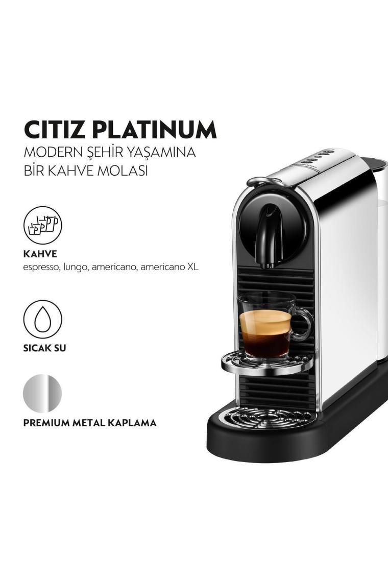 D 140 Citiz Platinum Kahve Makinesi,Paslanmaz Çelik