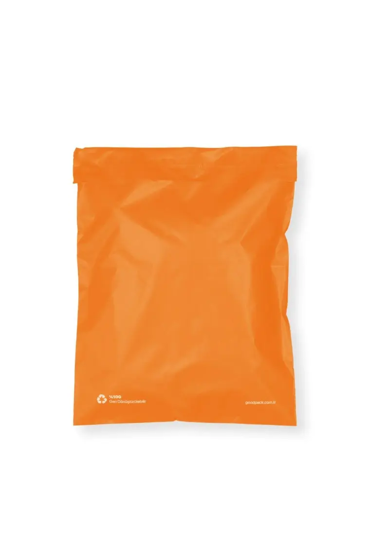 Ambalaj Pazarı Cepsiz Turuncu Kargo Poşeti 30X37+5 cm - 100 Adet
