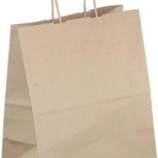 Kraftürkiye Burgu Saplı Kraft Kağıt Çanta 25 x 12 x 31 cm