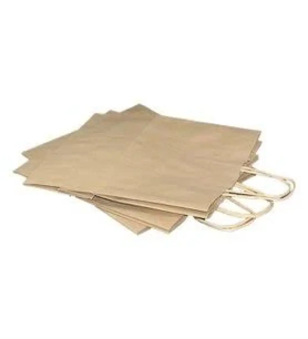 Kraftürkiye Burgu Saplı Kraft Kağıt Çanta 25 x 12 x 31 cm