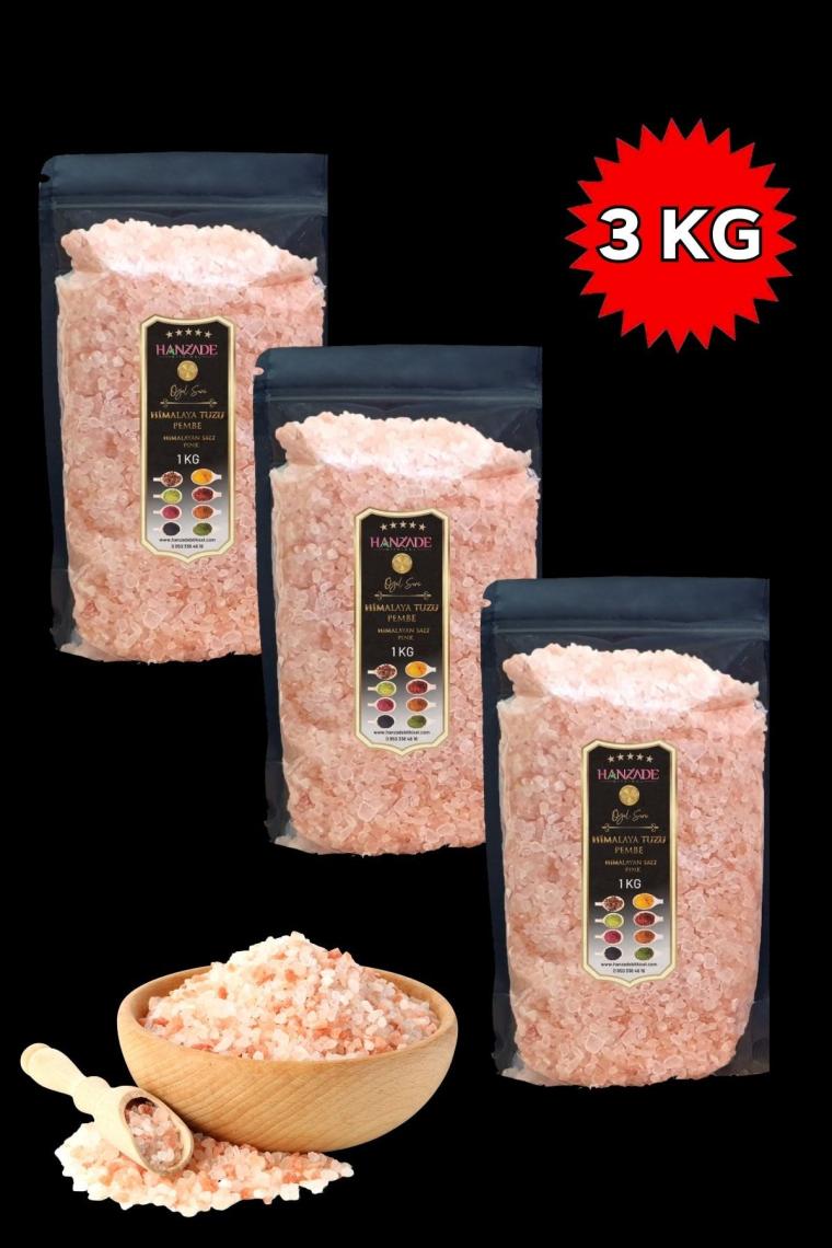 Pembe Himalaya Tuzu Granül Tane 1 Kg X 3 Adet