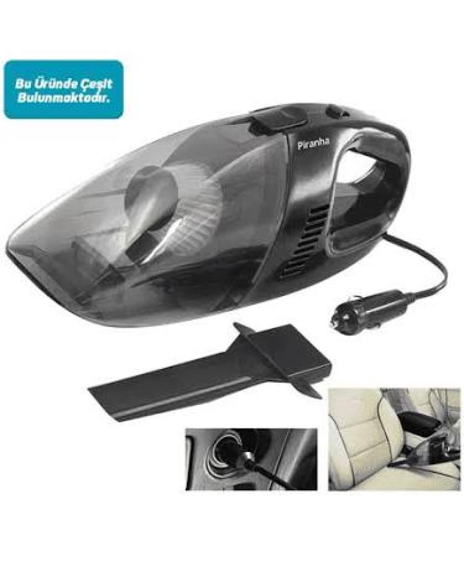 Şahinler Piranha PVC-4005 Siyah Araç Tipi El Süpürgesi 12 Volt 60 Watt