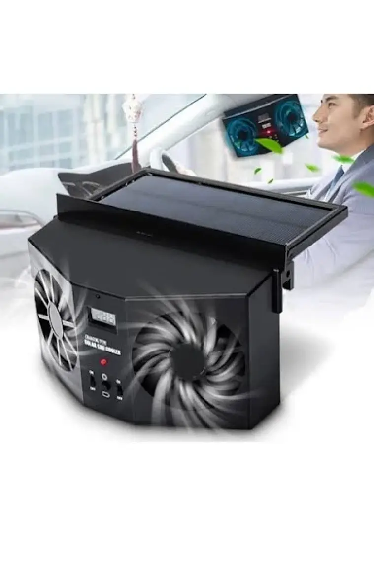 Ally R-8032 Güneş Enerjili Çift Fanlı Solar Oto Araç Havalandırma AL-35073