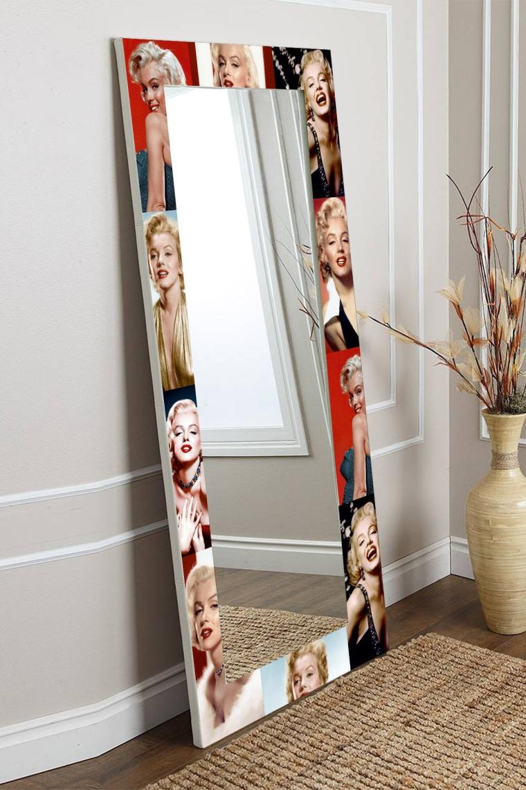 Renkli Marilyn Monroe Boy Aynası 150x60cm