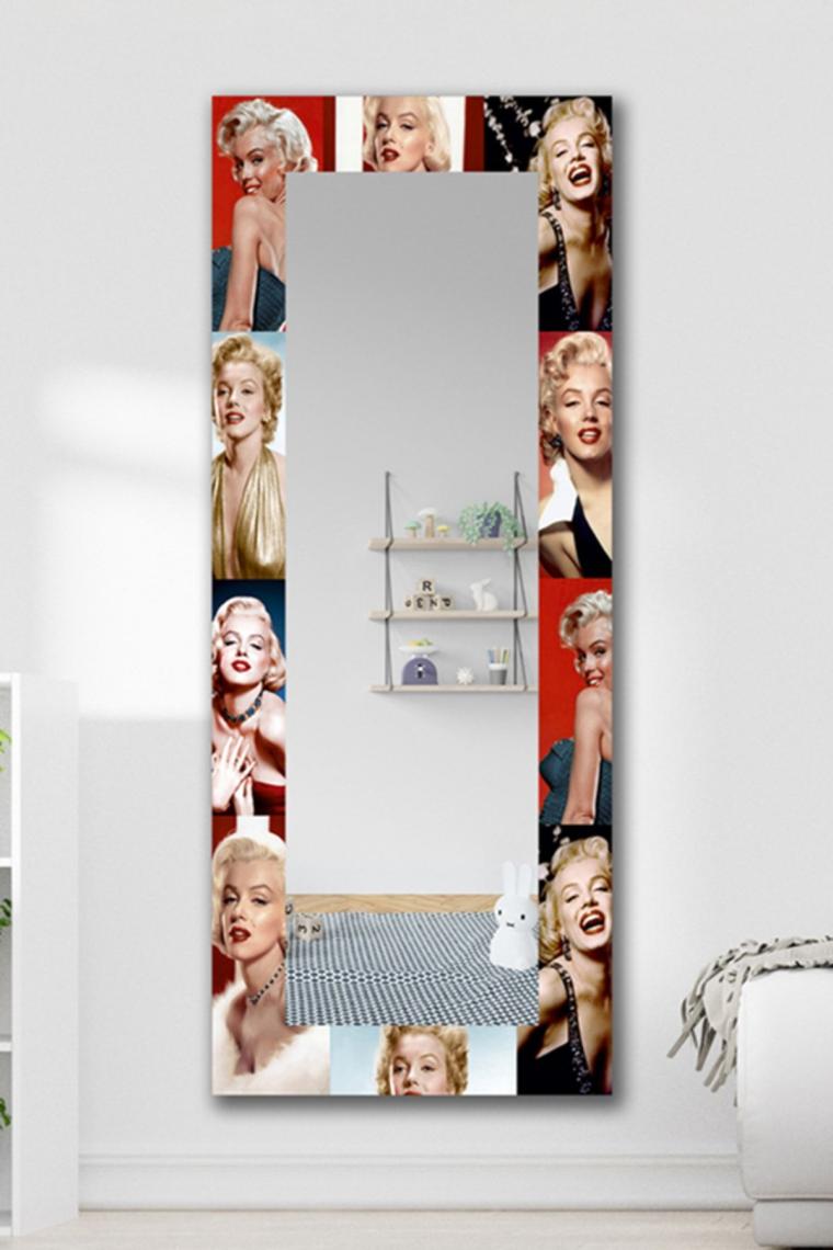 Renkli Marilyn Monroe Boy Aynası 150x60cm