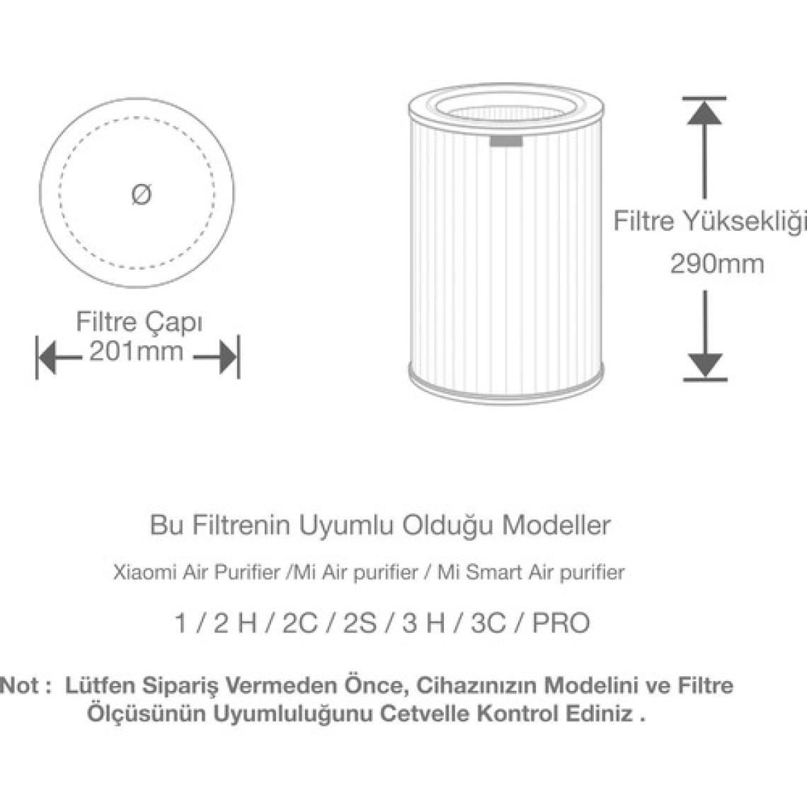 Faf / Xiaomi Mi Smart Air Purifier 2h/2c/3h/3c / Pro  Hava Temizleyici Filtre ve Aksesuarları