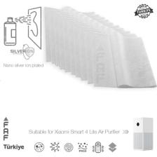 Faf 10 Adet Xiaomi Smart Air Purifier 4lite Uyumlu Gümüş Iyonlu Elektrostatik Toz Tutucu Ön Filtre