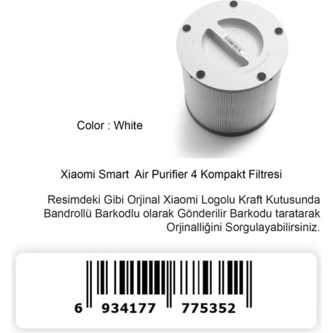 Xiaomi Smart Hava Temizleyicisi 4 Kompakt Filtre AFEP7TFM01