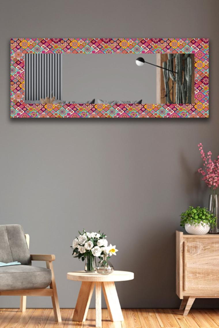 Pink Ethnic Dekoratif Boy Aynası 150x60cm