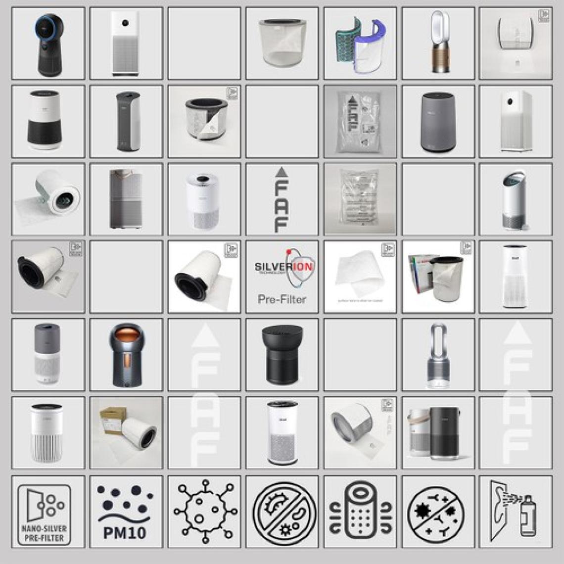 Faf 10 Adet Xiaomi  Smart Air Purifier 4lite Uyumlu Elekrostatik Toz Tutucu Beyaz Ön Filtre