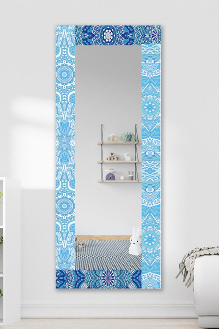 Çini Motif Görünümlü Dekoratif Boy Aynası 150x60cm