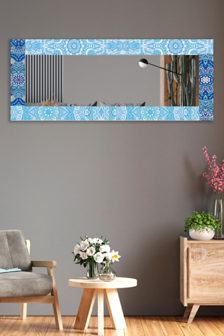 Çini Motif Görünümlü Dekoratif Boy Aynası 150x60cm