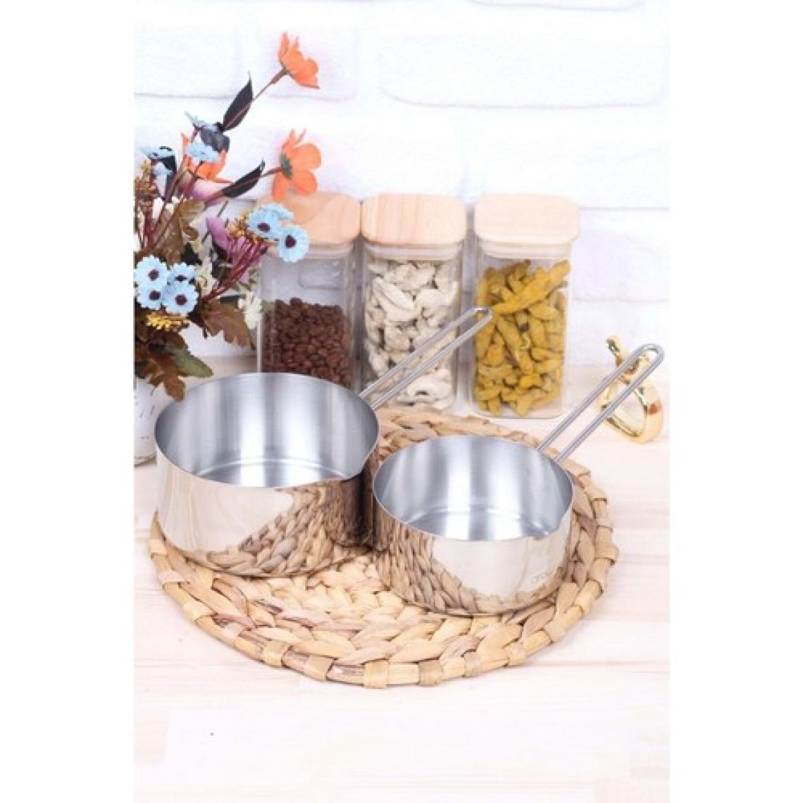 Doğuş Mutfak 3 Lü Set Paslanmaz Çelik Kaçerola Sütlük ve Sosluk 12-14-16 cm