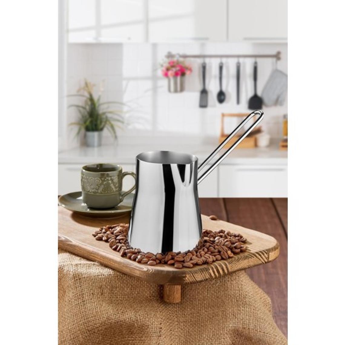 EW's Kitchenware Paslanmaz Çelik 500 ml Orta Boy Cezve ( 6 Fincan Ölçüsünde )