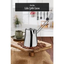 EW's Kitchenware Paslanmaz Çelik 500 ml Orta Boy Cezve ( 6 Fincan Ölçüsünde )