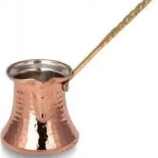 Turna Bakır Kervan Cezve 1 No Ince 1 Fincan Makine Dövme Kırmızı TURNA1211-1