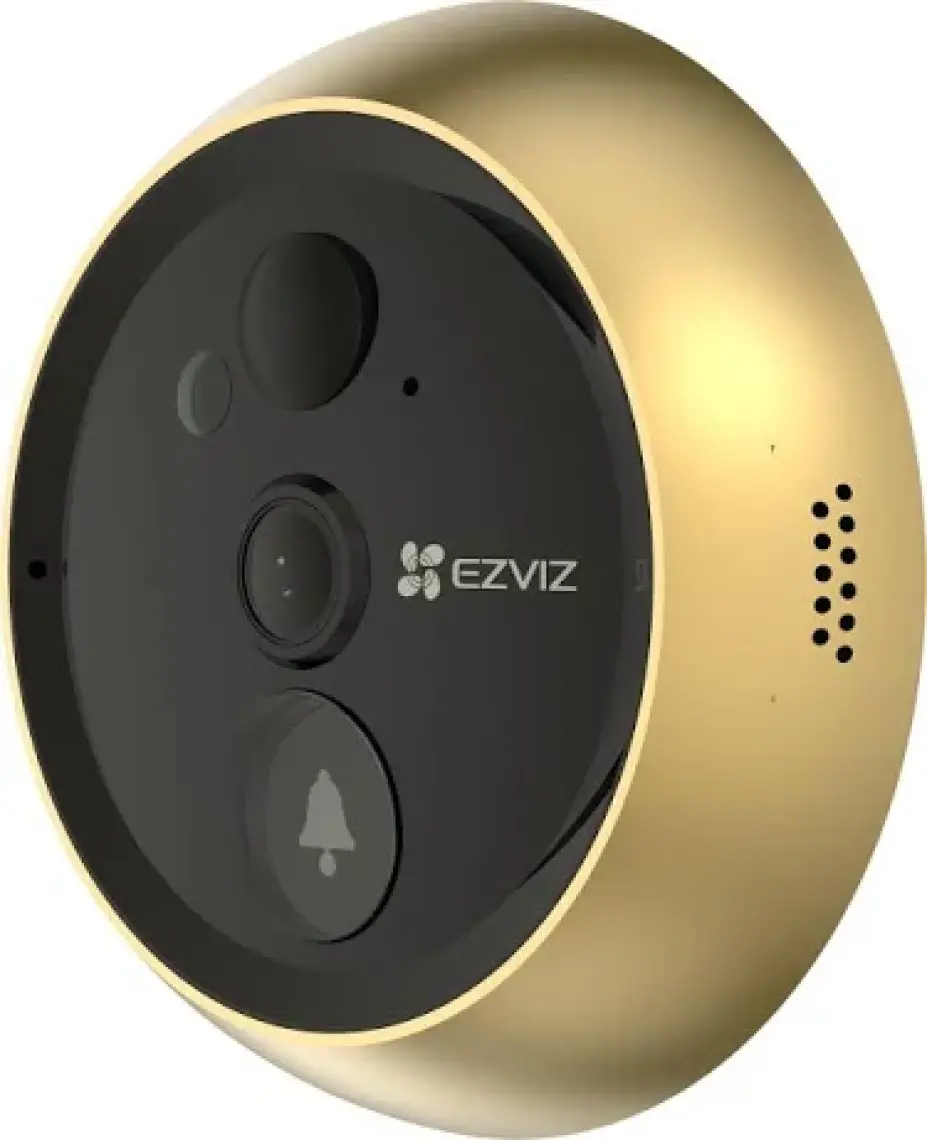 Ezvız DP2C Kablosuz Kapı Dürbünlü Kapı Zili Gold