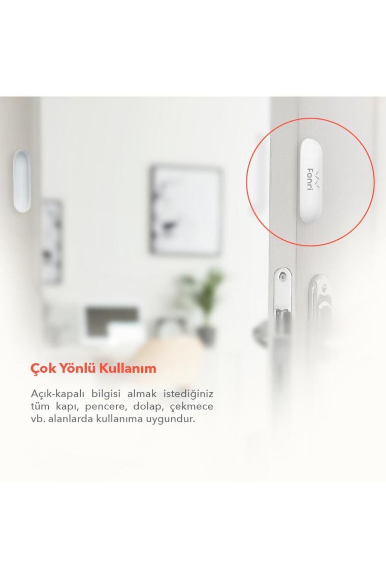 Akıllı Kablosuz Kapı Pencere Sensörü, Mobil Bildirim, Wifi, Uzaktan Takip, Google Asistan Ve Tuya