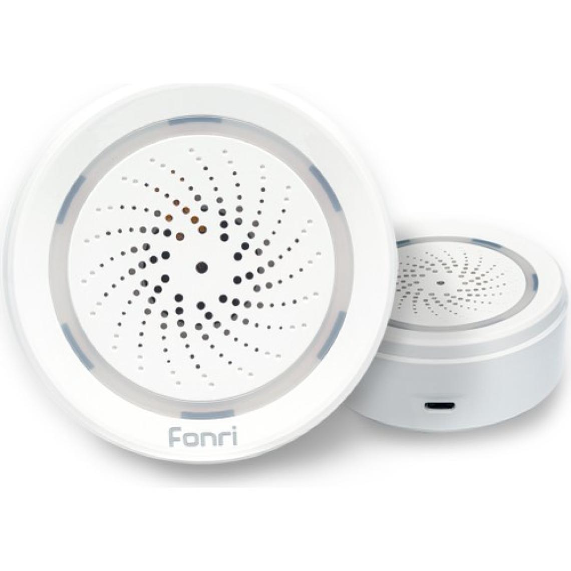 Fonri Akıllı Kablosuz Iç Ortam Nem-ısı Ölçer-siren, Wifi, 2 Yıl Garantili, Google Asistan Ve Tuya Destekli, Uzaktan Kontrol