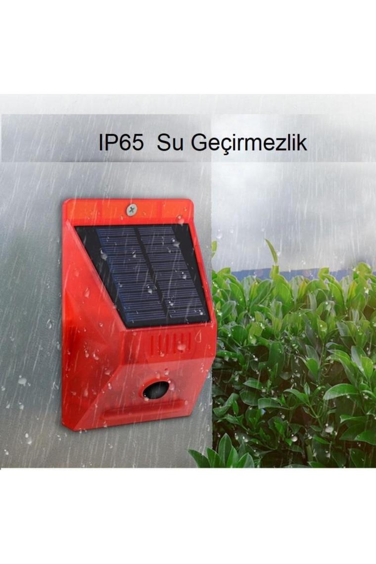 Upway Güneş Enerjili Solar Sesli Alarm Sistemi 129 Db Sesli Pır Hareket Sensörlü Kumandalı
