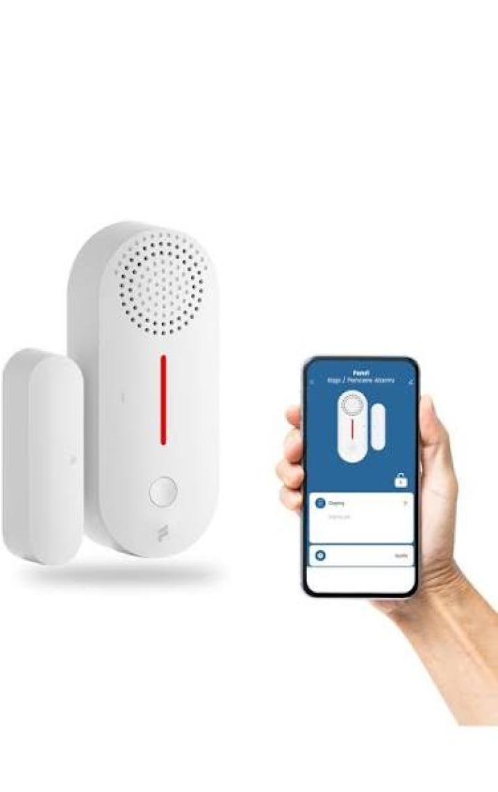Akıllı Kablosuz Kapı Pencere Alarmı, WiFi, Mobil Bildirim, Uzaktan Takip, 2 Yıl Garantili, Google Asistan ve Tuya Desteği