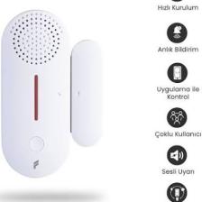 Akıllı Kablosuz Kapı Pencere Alarmı, WiFi, Mobil Bildirim, Uzaktan Takip, 2 Yıl Garantili, Google Asistan ve Tuya Desteği