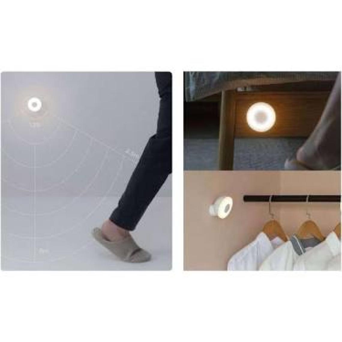 Xiaomi Mijia Akıllı Ev Hareket Sensörlü Gece Lambası - 2'li Set, Fotoselli, 360° Aydınlatma, 120° Algılama Açısı, Sıcak Sarı ve Beyaz Işık, Google Asistan ile Uyumlu