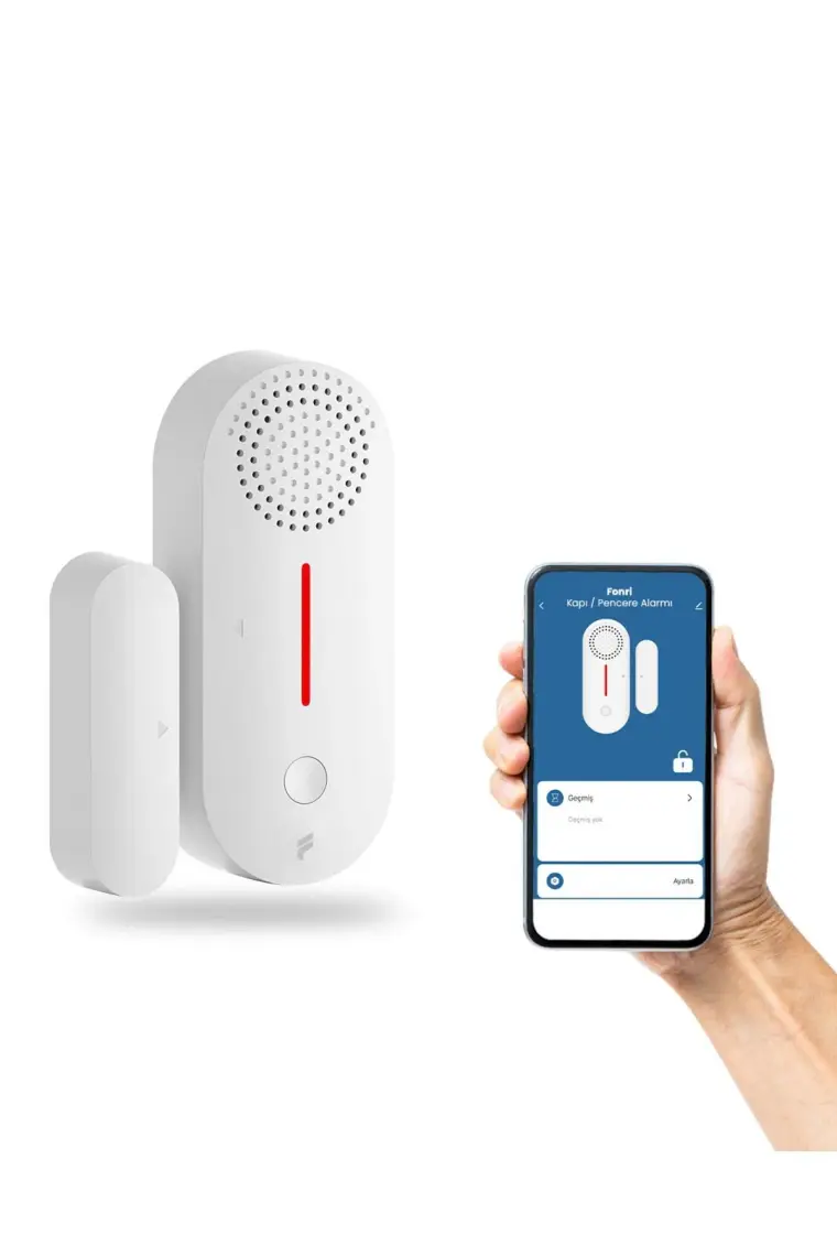 Akıllı Kablosuz Kapı Pencere Alarmı 2'li Set, Mobil Bildirim, WiFi Uzaktan Takip, 2 Yıl Garantili, Google Asistan ve Tuya Destekli