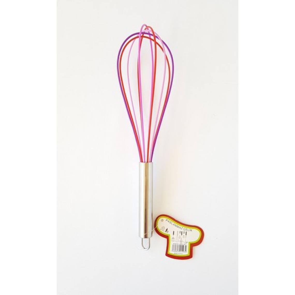 Baysa 29  cm Silikon Paslanmaz Çelik  Saplı Çırpıcı