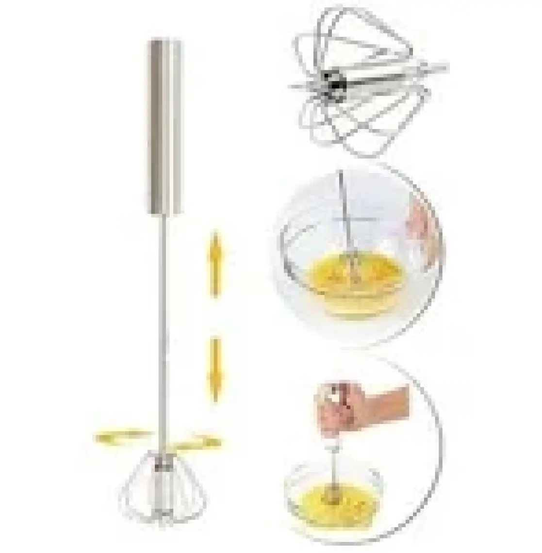 Mother Kitchen Basmalı Çelik Otomatik Çırpıcı 31cm.