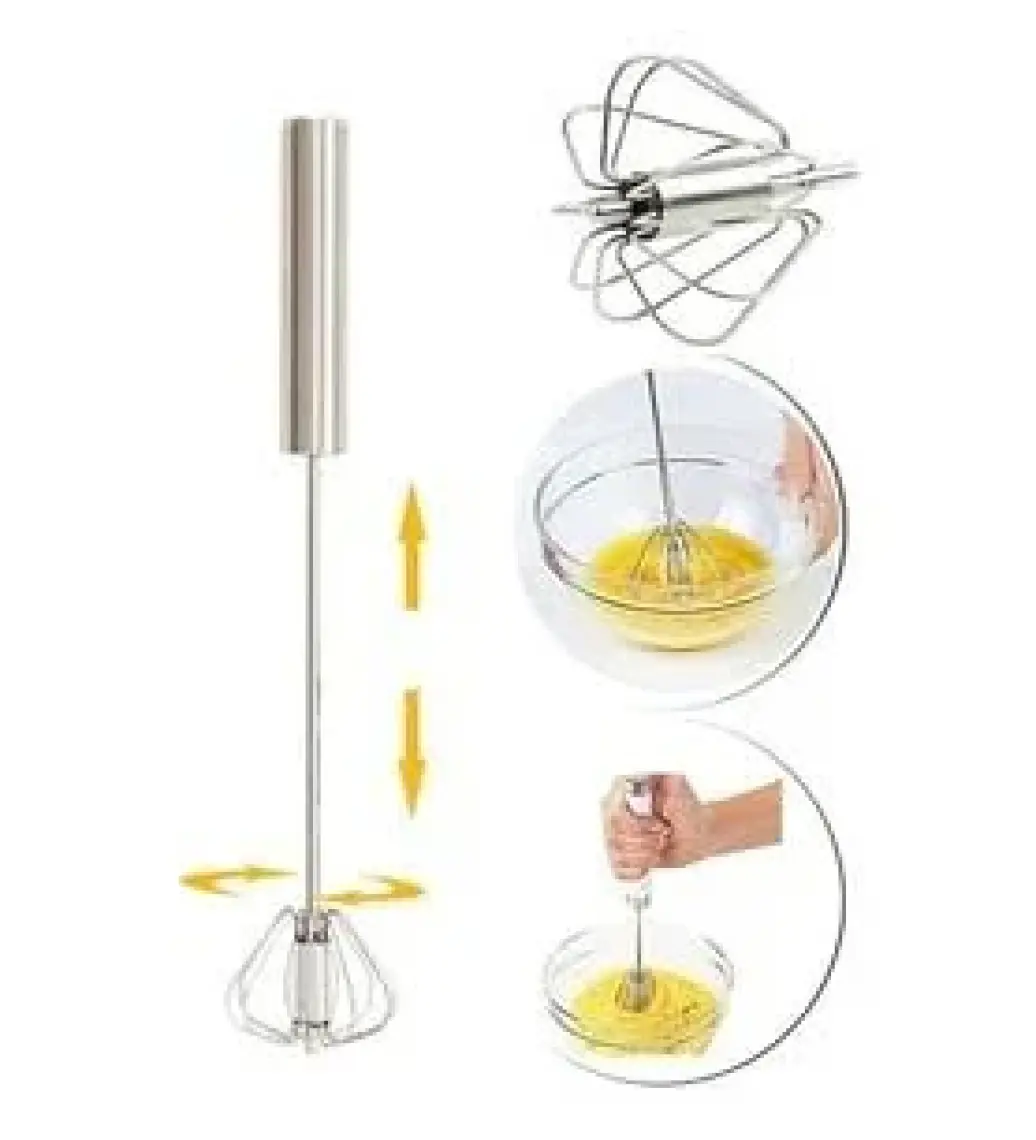 Mother Kitchen Basmalı Çelik Otomatik Çırpıcı 31cm.