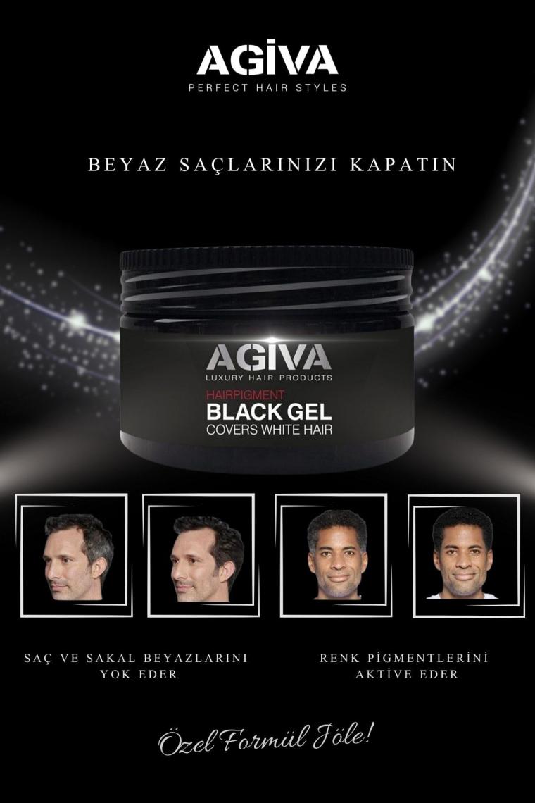 Black Gel Beyaz Saçlar Için Kapatıcı Saç Şekillendirici Güçlü Jöle Cover White Hair 250 Ml